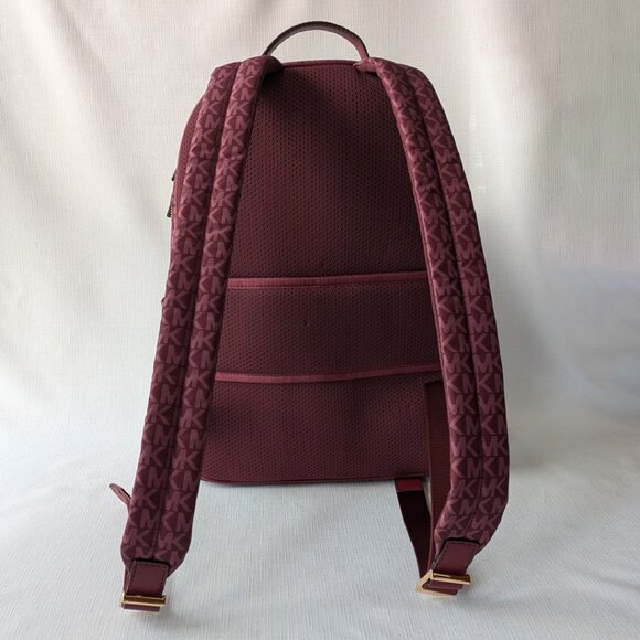 Michael Kors Sable Large Multi-Function Backpack Signature Logo Mulberry